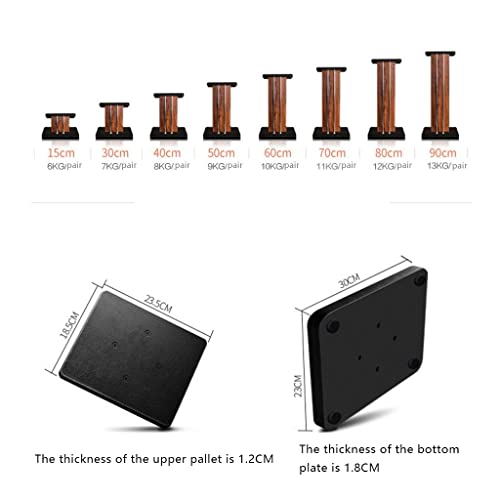 Feet Speaker Stand,Bookshelf Speakers,for Home-Cinema HiFi Bookshelf Box and Satellite for Optional Sand Filling Tuning - Pair (Color : Brown, Size : 30 * 23 * 80cm)