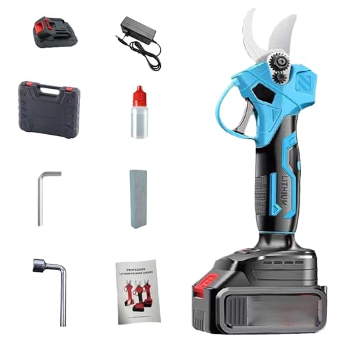Troncarami A Batteria, Attrezzo Da Giardino Portatile Per Una Potatura Efficiente, Forbici Da Giardino Elettriche Con Indicatore Di Taglio A LED Per Rami, Arbusti E Tronchi (1 batteria)