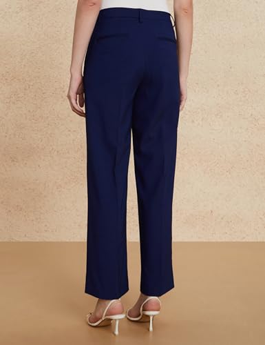 Image of Amazon Brand - Symbol Women Wide Leg Formal Trouser (High Rise | Ankle Length |Formal Pants | Office Wear) (Available in Plus Sizes)