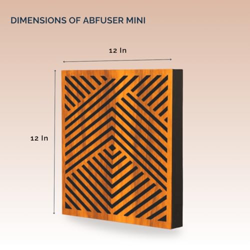 Image of Timber Acoustics Abfuser Mini Acoustic Panel | Diffusion & Absorption | Reduces Echo | For Studios, Home Theatres & Living Spaces | 1ft x 1ft x 2in (Crossline, Set of 4)