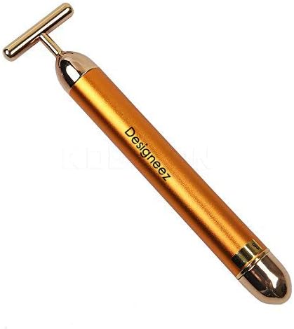Designeez Face Slimming Lifting Vibration Facial 24k Gold Roller Massager Stick - Pack 1