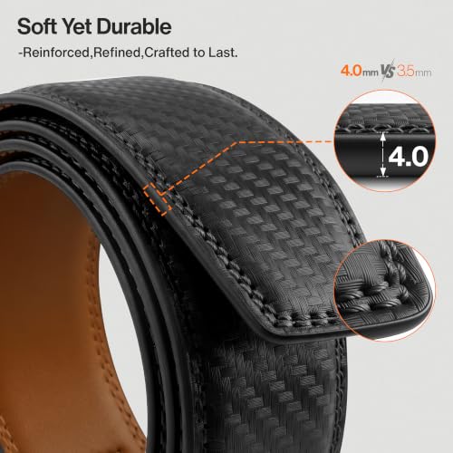 Image of Men's Belt,Bulliant Leather Adjustable Belt for Men Dress Casual 1 3 /8,Trim to Fit
