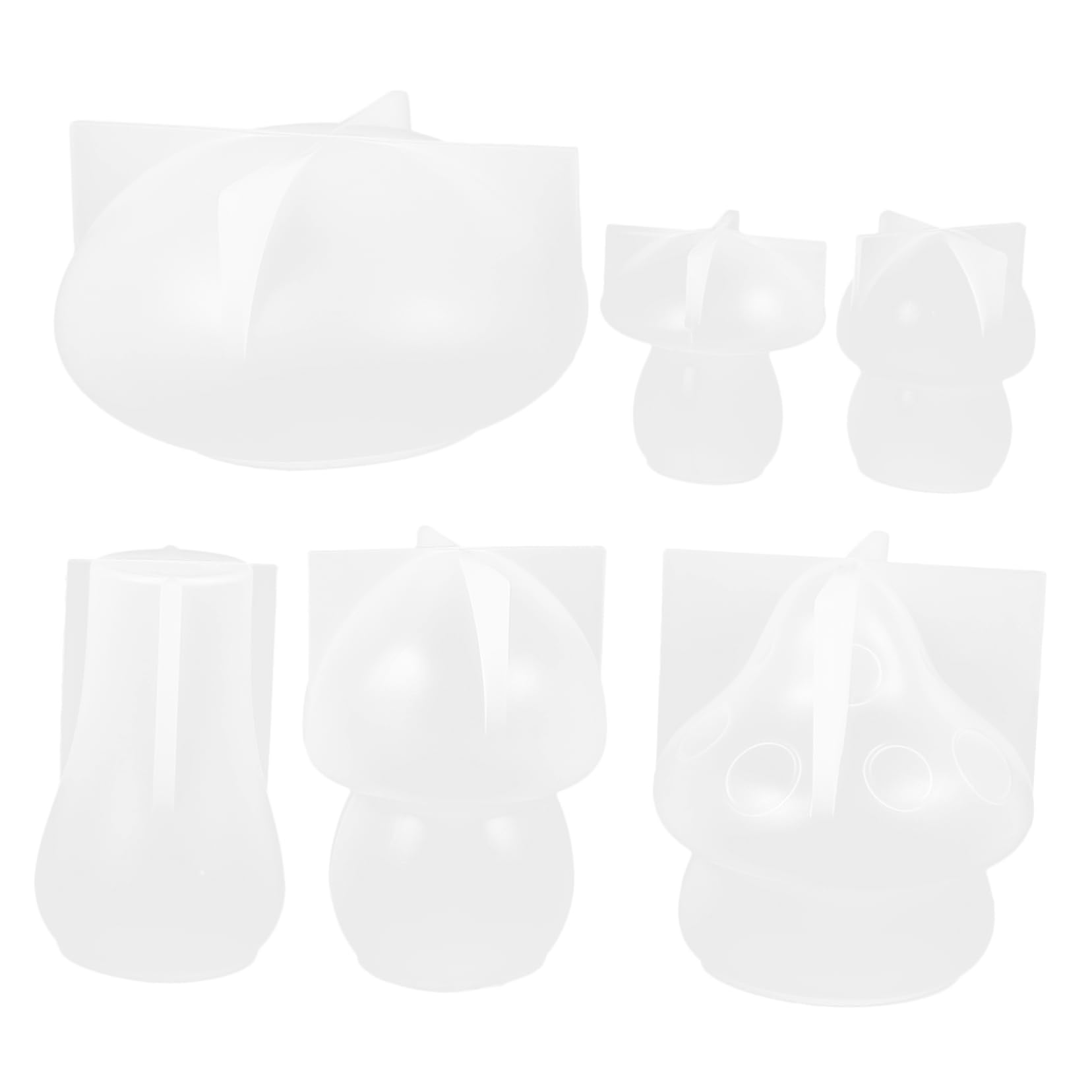 Molde de Silicona de Hongos para Manualidades, 6 Piezas | Bricolaje y Diy, Reutilizable y Fácil de Limpiar, Acabado Antiadherente, Forma Decorativa