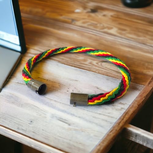Rasta Plaided Hippie Bracelet - Friendship Black Rasta Cord Bracelet - Leather Cotton Braided Bob Marley Wristband3