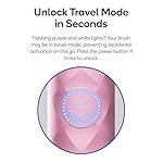 Burst Curve Sonic Electric Toothbrush for Adults (Blush Pink) | Slim Travel Brush with Cover | Ultra Soft Bristles | Up to 2 Month Rechargeable Battery | Two Modes & Timer - Image 5