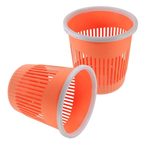 Set de 2 canecas plásticas rectangulares naranja