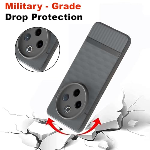 Image of Shockproof Case Compatible with Vivo T4 5G / Y300 Pro 5G | Full Camera Protection | TPU Flexible Back Cover for Vivo T4 5G / Y300 Pro 5G / Y300 Pro Plus 5G / iQOO Z10 5G (Graphite Grey)