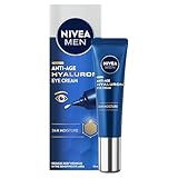 NIVEA MEN Anti-Age Hyaluron Eye Cream (15ml), Men's Eye Cream with Hyaluronic Acid, Visibly Reduces Deep Wrinkles and Eye Bags, Eye Cream for Wrinkles with 24h Moisture