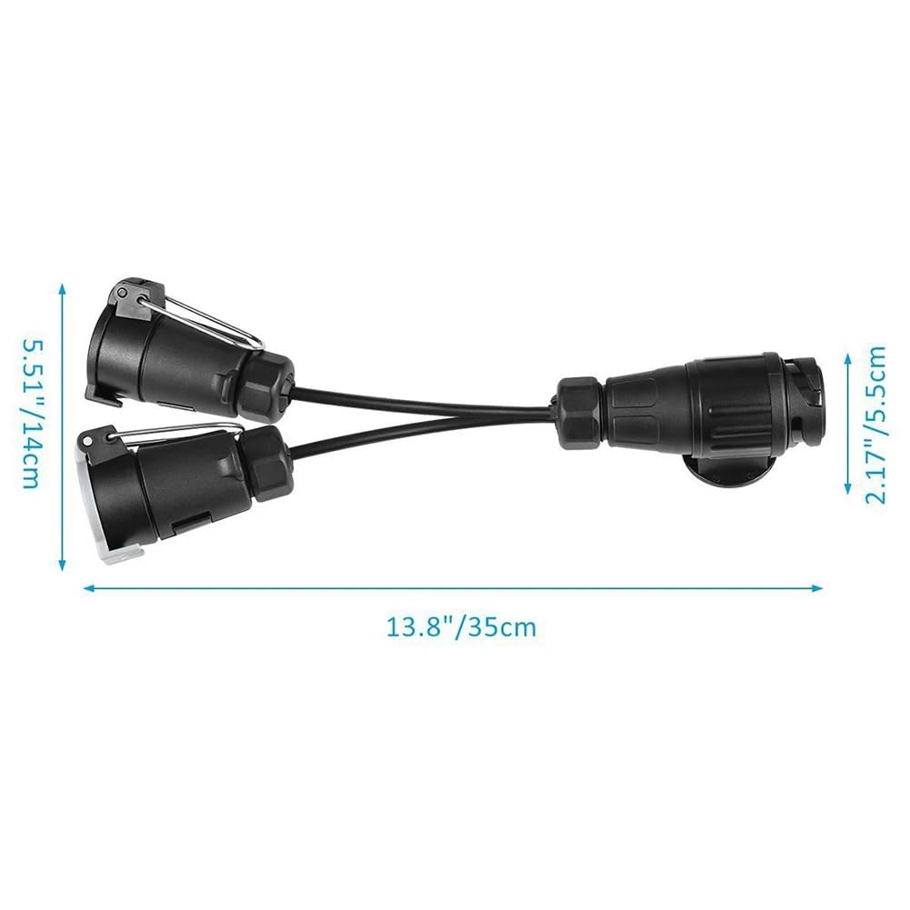 Toma de Corriente para Remolque de 7 Pines y 12 V para semirremolque. Toma de Corriente para Remolque de 13 Pines a 12N y 12S de 7 Pines.