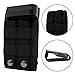 Clakit Phone Holster with Clip - Hook Loop Nylon Cellphone Holster Compact Pouch, Backpack Shoulder Strap Accessory Pouch - Multifunctional Black StrapPack Pouches for Hikers, Travelers & Commuters