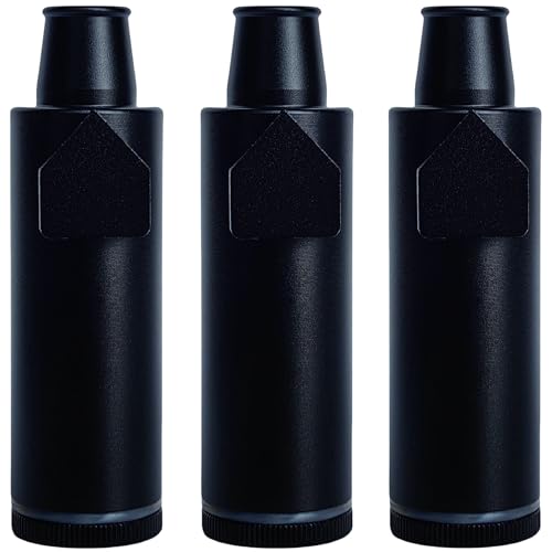 OakMsOik Metal Ieak-proof Bottle (3nd Generation Upgrade Version) (Black）Pepper Shaker (3 pack)