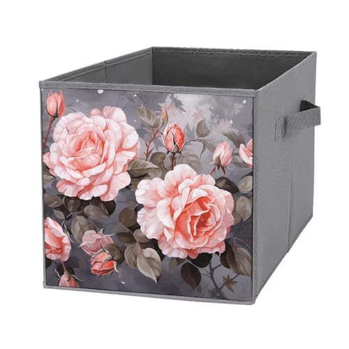 Boîtes de rangement pliables en tissu imprimé floral lot de 6