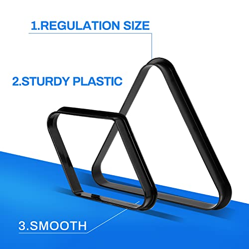 Gse Black Plastic Billiard Pool Ball 8-Ball Triangle Racks / 9-Ball Diamond Pool Ball Racks Fit Standard 2-1/4" Billiard Pool Balls (8 Ball Triangle & 9 Ball Diamond) #TOP1
