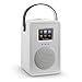 Produktbild NUMAN Mini Two - Design Internetradio, Retro Look, WLAN Radio, Mediaplayer, DAB/DAB+ / UKW-Tuner, Wi-Fi, Bluetooth, 2-Band Equalizer mit Loudness-Funktion, Dual-Alarm, Timer, AUX, weiß
