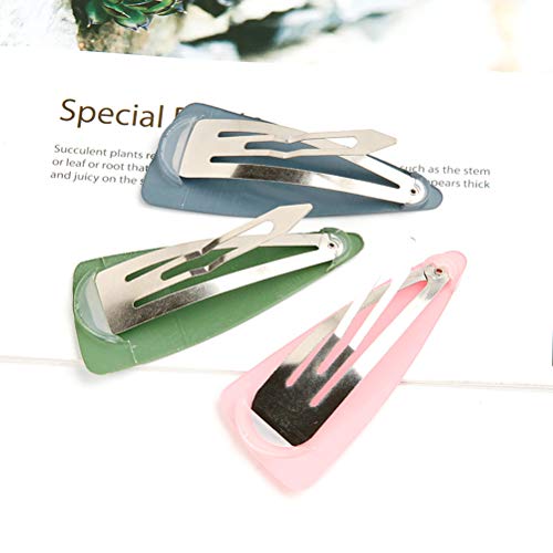 Snap Hair Clips,10pcs Colorful Triangle Hair Clips Polish Barrettes Hairpins Headwear Hair Accessories for Girls Women - Image 3