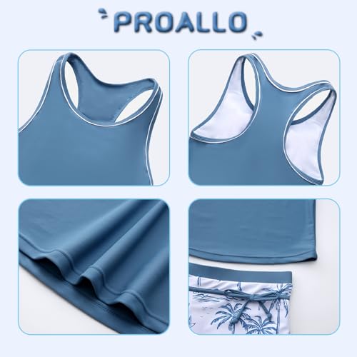 Image of Little Girls' Summer Swimwear Two Piece Boyshort Tankini Kids Swimsuit