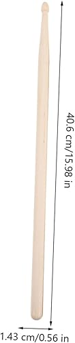 Miniatura 3 de Milisten 8 pares ligeros de percusión de jazz de batería de batería 5A, instrumentos musicales para adultos, palos de libra para ejercicio, madera a