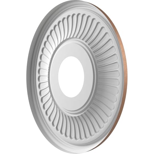 Image of Ekena Millwork 13 inchOD x 3 1 /2 inchID x 3 /4 inchP Berkshire Thermoformed PVC Ceiling Medallion (Fits Canopies up to 5 3 /4 inch), Aged Copper