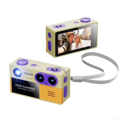 Appareil photo numerique portable 4K style vintage CCD19 kaki le cadeau ideal pour etudiant