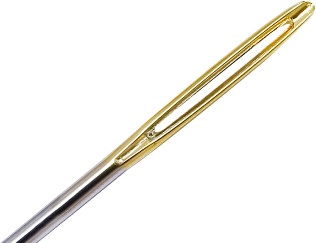 OHPHCALL 7 Pcs Stainless Steel Large Eye Blunt Needles for Leather Sewing and Yarn Stitching with Easy to Thread Feature and Anti-Rust Finish Including Storage Bottle for Cross Stitch