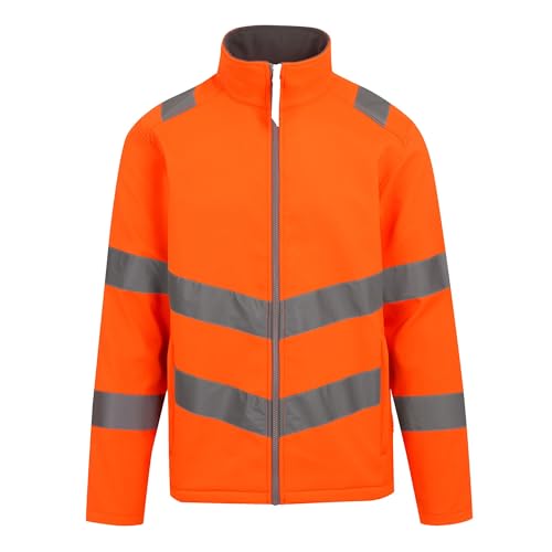Regatta Herren Pro Contract Ablaze 2-lagige Warnschutz-Softshell-Jacke, Orange, XXL