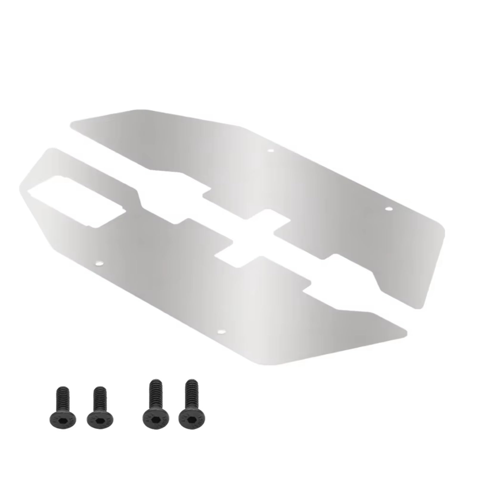 Piezas Orugas Rc Para Traxxas Para Slash 2WD 1/10 Protector Chasis Delantero Trasero Acero Inoxidable Mejora Definitiva Accesorio Modelo Coche Refacción Modificaciones RC(Size2)