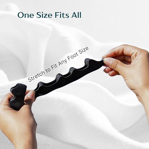 Image of Wonder Care Silicone Toe Separator For Feet Gel Pads Big Toe Corrector Bunion Straightener Yoga Stretcher Hammer Bunion [Black,Pair of 1-2 Pieces]