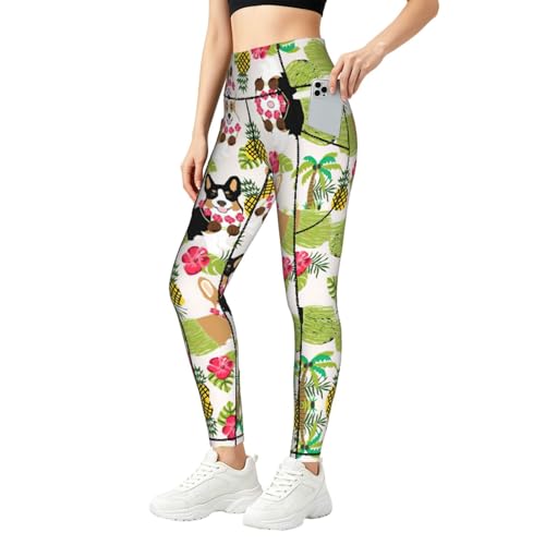 Leggings de gimnasio con flores tropicales para entrenar con estilo y pasear a diario