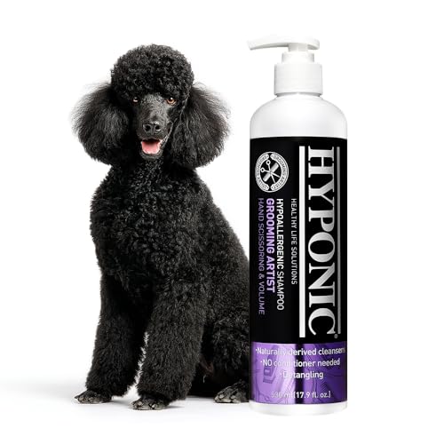 HYPONIC Grooming Artist Shampoo - Hypoallergenic Pet Shampoo for Groomers (Hand Scissoring & Volume (17.9 oz))