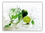 XL Poster 70 x 50cm (F-252) Küche Wasserglas mit Limette 