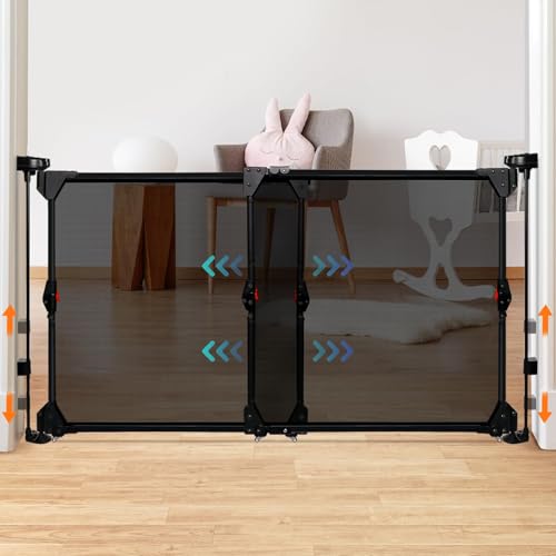 Cancelletto di sicurezza retrattile 86-140 cm, cancelletto estensibile per bambini e cani, cancelletto di sicurezza senza fori o installazione con fori, per uso interno ed esterno