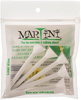 ProActive Sports Martini Golf 3-1/4" Durable Plastic Tees 5-Pack (White)