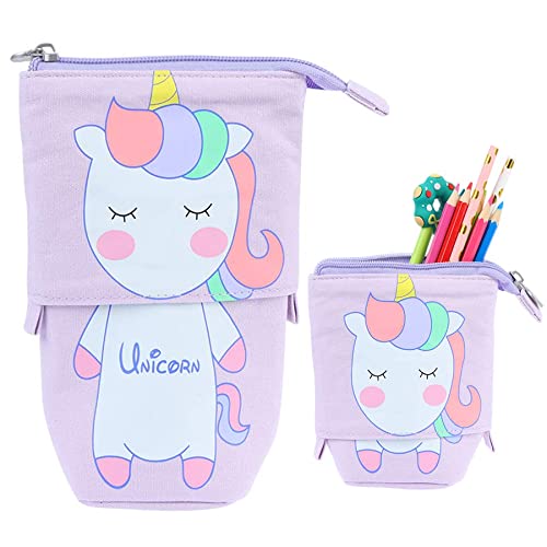 Estuche Escolar,2-in-1Telescópico Estuche Lapices ,Estuche Vertical Lapices,Pencil Case ,Papelería de Oficina útiles Escolares Organizador Maquillaje para Niñas Niños Adolescentes Estudiantes Adultos Cover