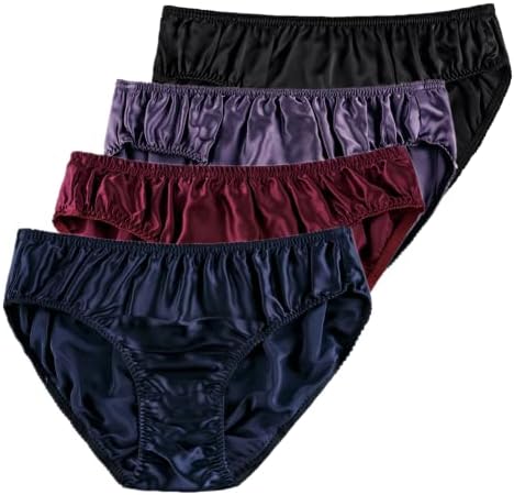 Mens Pure Silk Panties Satin String Bikini 100% Mulberry Silk Underwear for Men Basic Briefs Tanga