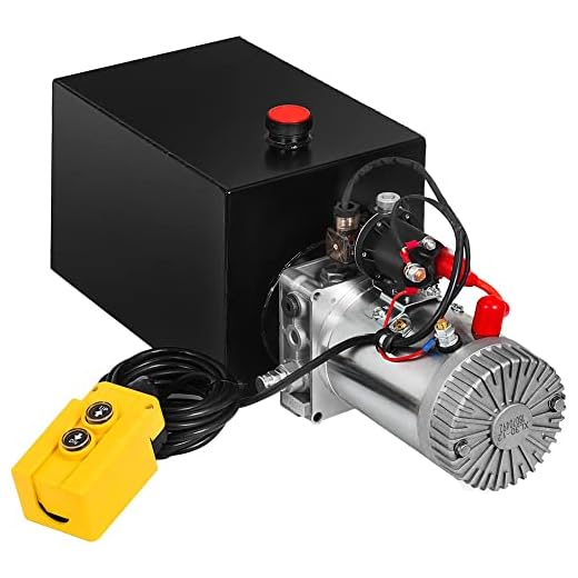 Mophorn 12V Dump Trailer 13 Quart Single Acting Steel Reservoir, 3200PSI Power Unit with Control Remote 12 Volt Hydraulic Pump, Black