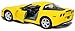 KINSMART 2007 Corvette Z06 5inch 1:36 Scale 5 Inch Die Cast Metal Model American Muscle Toy Car. Pullback Action (Yellow)