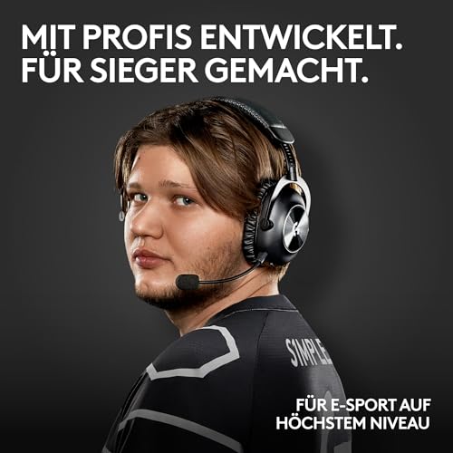 Logitech G PRO X 2 LIGHTSPEED Wireless Gaming Headset, abnehmbares Boom-Mic, 50-mm-Graphen-Treiber, DTS:X-Kopfhörer 2.0–7.1 Surround, Bluetooth/USB/3,5 mm Aux, PC, PS5, PS4, Nintendo Switch - Schwarz – Bild 3