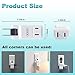 SYCON 4 Outlet Wall Adapter, 2-Prong Swivel Ungrounded Indoor AC Mini Plug Wall Tap - White
