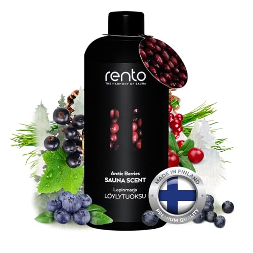 Rento Sauna-Duft 'Arktische Beeren' 400 ml - Natürlicher Sauna-Aufguss mit Beeren-Duft - angenehmes, beruhigendes Aroma für volle Entspannung