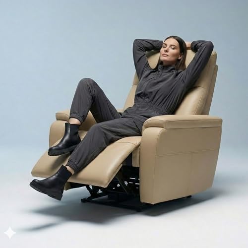Image of Zeus Motorized Recliner | Premium Leatherette Upholstery | Single Seater Recliner Sofa for Office, Corporate & Hospitality | Ergonomic, Sleek & Space-Saving Design | 18 Months Warranty