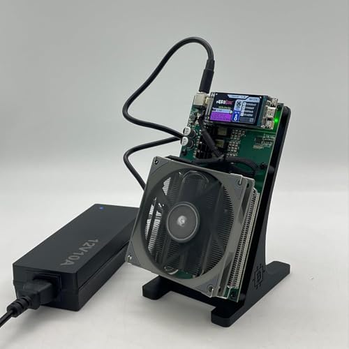 NerdQaxe++ Bitcoins Miner Bitaxe 4.8TH/s BTC Miner Lucky Miner with Power Supply, ASIC Miner & Crypto Miner, Solo Miner for BTC, Low Power 75W, 2.4G WiFi Open-Source, Bitcoin Minning Machine