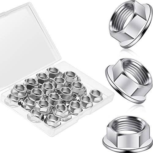 Dunzy 32 Pcs M10 x 1.25 mm Pitch Metric Fine Pitch Hexagonal Flange Nuts