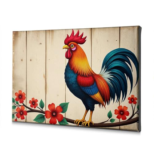 Tableau coq coloré pour salle de bain : rompez enfin la monotonie de vos murs blancs