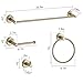 BGL Bathroom Accessory Set Brushed Gold 4 Pieces Towel Rack Set