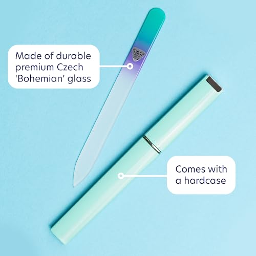 Bona Fide Beauty Czech Glass Nail File for Natural Nails, Single Crystal Nail File with Hardcase. Made in The EU. (Green Violet) - Image 6