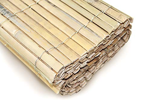 Abaseen Natural Bamboo Garden Fence Covering, Outdoor Privacy Slat Screening (1.5m x 4m)