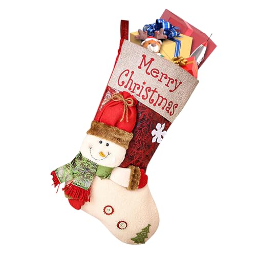 Wenearn Grandes Calcetines Navidad,[3D & 47cm] Calcetines Navidad Personalizados para Colgar,Llenar,Adorno de Navidad Bolsa de Dulces para el árbol de Navidad Chimenea Decoración