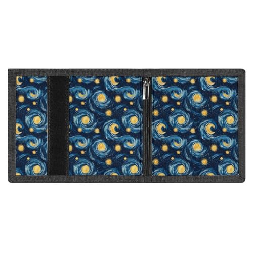 Dream Starry Sky Print Wallet for Men, 8 Credit Card Holder Slim Minimalist Front Pocket Small Mens Bifold Wallets3