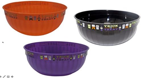 Halloween Candy Bowl -Set of 3 (Colors Vary)