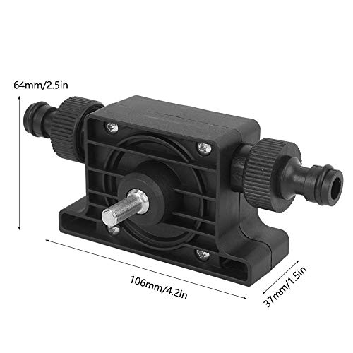 Miniaturölpumpe Ölpumpe Tragbare Selbstansaugende elektrische Bohrmaschine Pumpe Kompaktwasser Kraft Wasserpumpen Haushalts mit 2-teiligem Anschluss (Schwarze Ölpumpe)